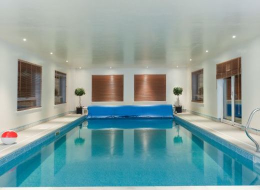Indoor heated swimming pool at Edingtonhill House, Scotland