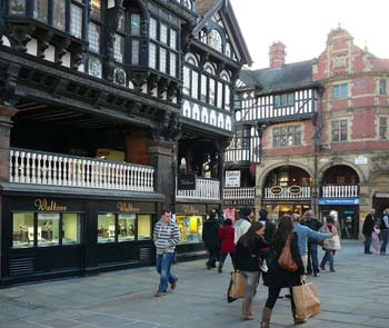 shopping holiday in Chester north west England UK