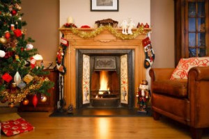 Relax by the fire at Christmas Time